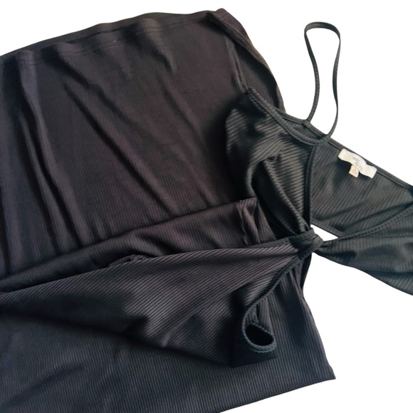 Edit By Nine Black Cut Out Slit Maxi Dress - Picture 5 of 6